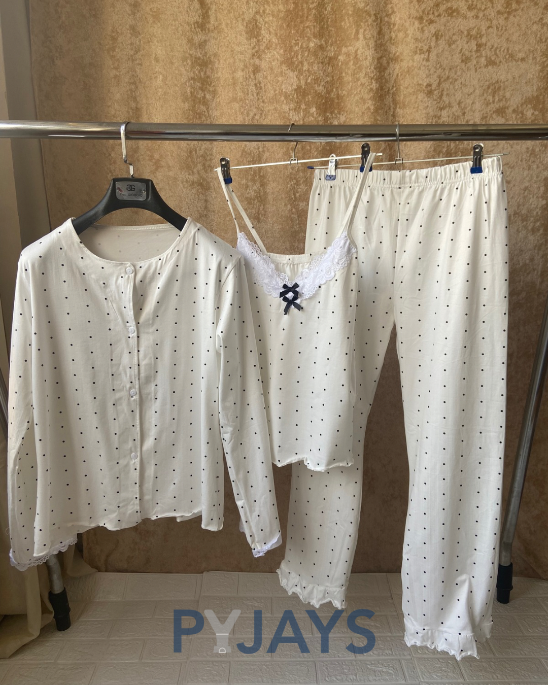 Pyjays dots 3-piece pajama