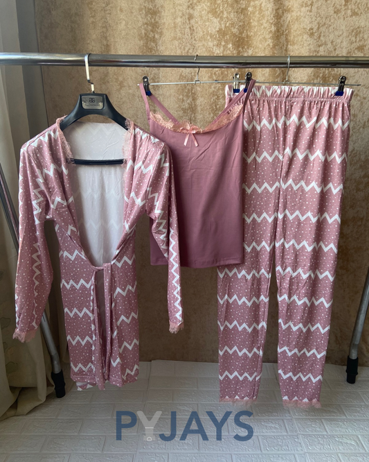 Pyjays Wavy 3-Piece Pajama Set